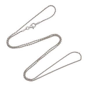 Estate Italy Sterling Silver 925 1.4mm Round Link Chain Necklace 18"